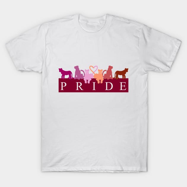 Lesbian Lion Pride T-Shirt by Ausplosion